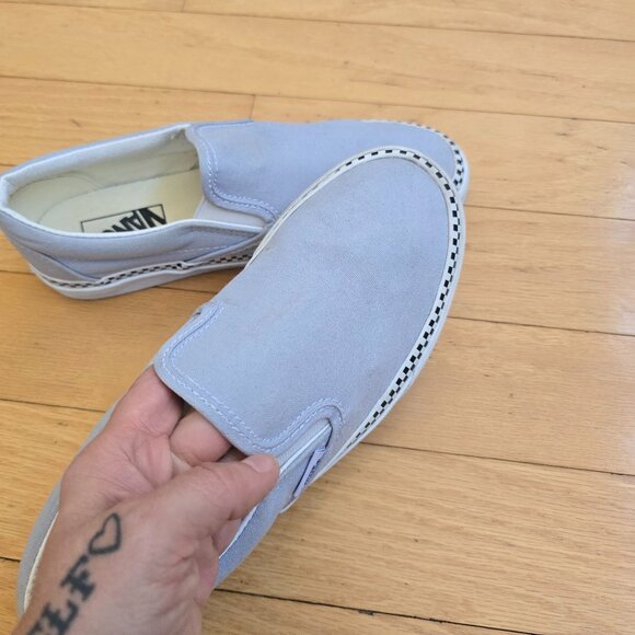 VANS | Classic icy blue canvas whimsy skater sneakers | WMS 7.5 - Picture 4 of 10